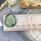 Vintage Sterling Silver Native American Green Turquoise Shepherd Hook Pendant