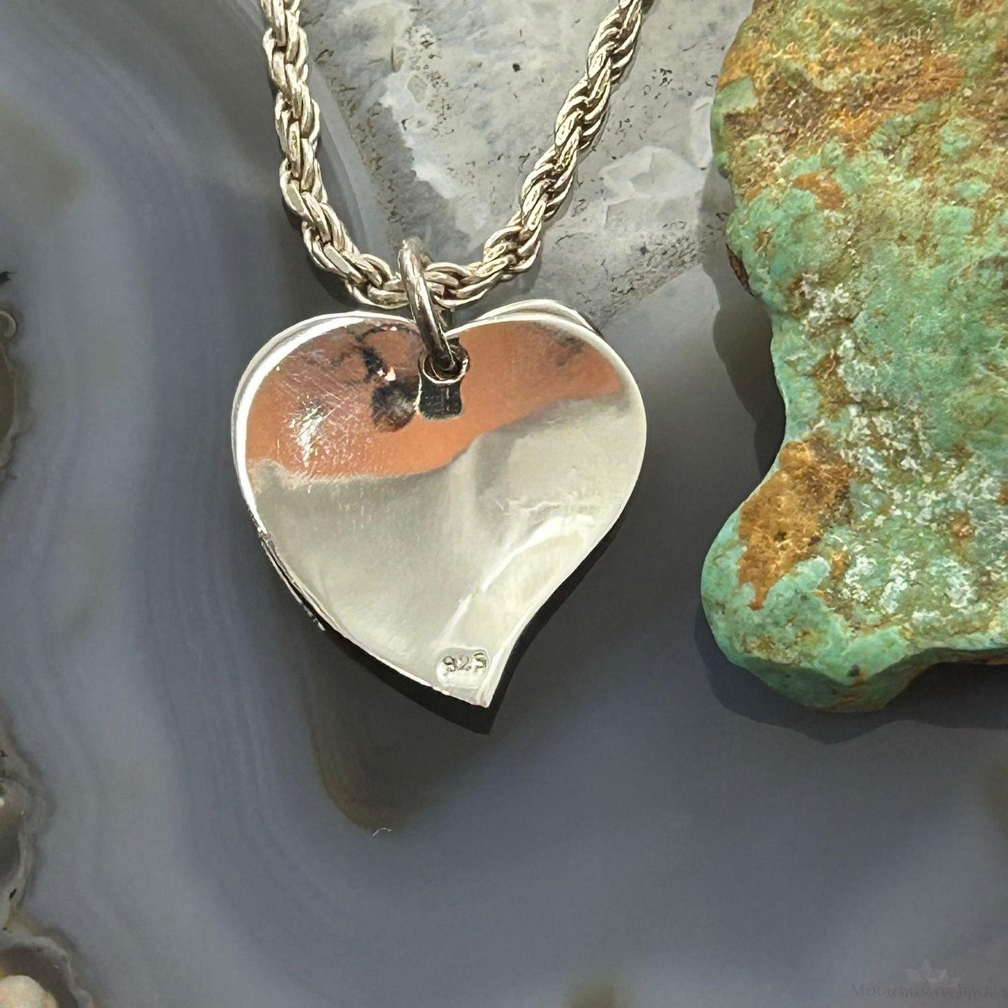 Sterling Silver Fashion Double Heart Heart Pendant For Women