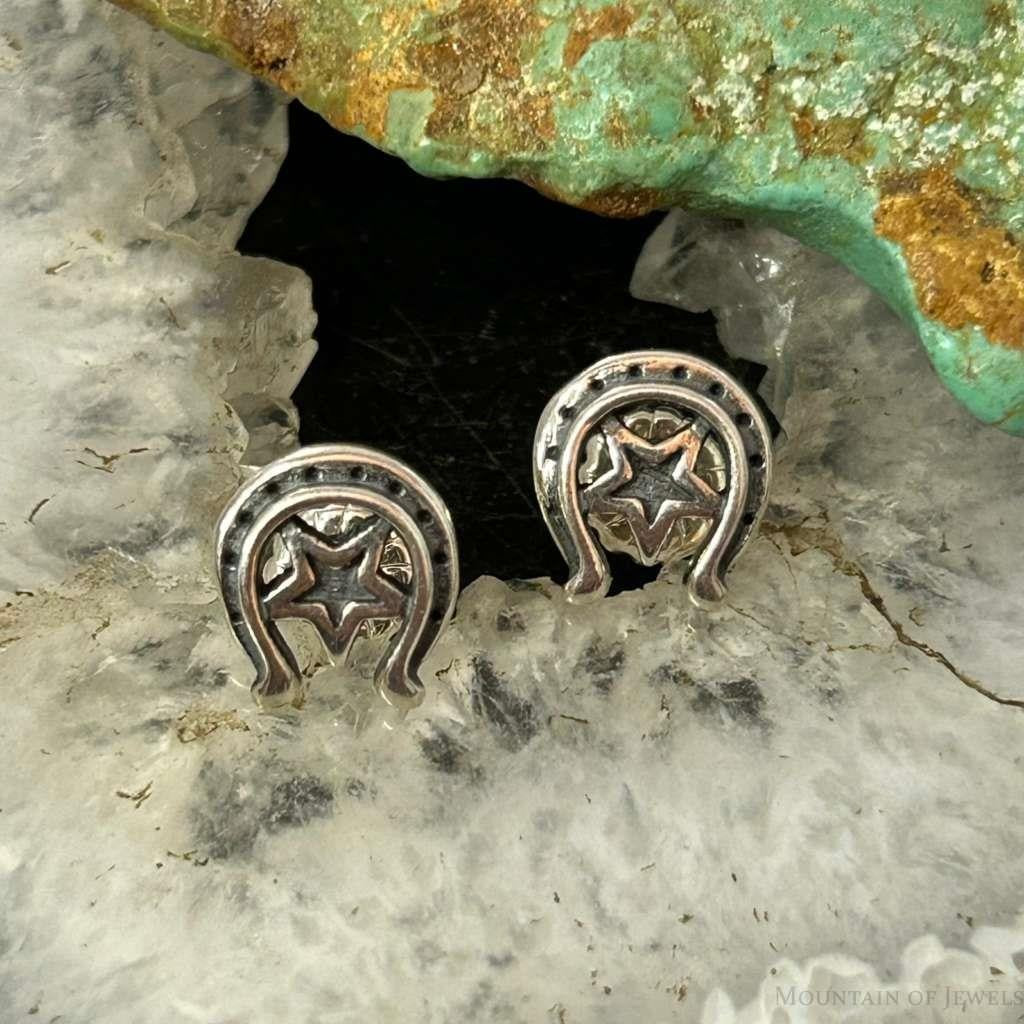 Carolyn Pollack Sterling Silver Horseshoe Stud Earrings For Women