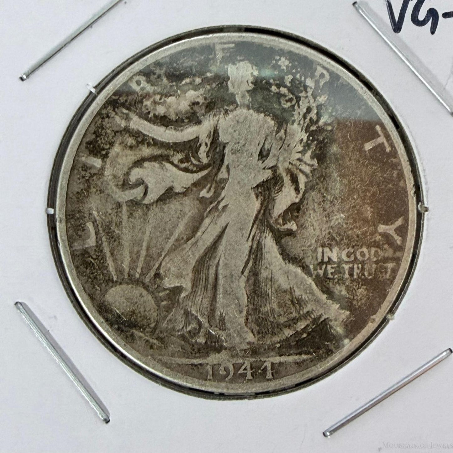 1944 US Walking Liberty Half Dollar 90% Silver VG-F #20126-9