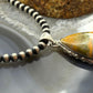 Sterling Southwestern Style Wide Teardrop Bumblebee Jasper Decorated Pendant