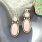 Sterling Silver Southwestern Style Pink Conch Dangle Earrings For Women