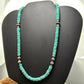 Sterling Silver Southwestern Style Turquoise Beads & Sterling Beads 18"-20" Necklace For Women