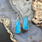 Sterling Silver Southwestern Style Teardrop Mojave Turquoise Dangle Earrings For Women