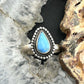 Sterling Silver Southwestern Style Teardrop Golden Hill Turquoise Adjustable Ring #16
