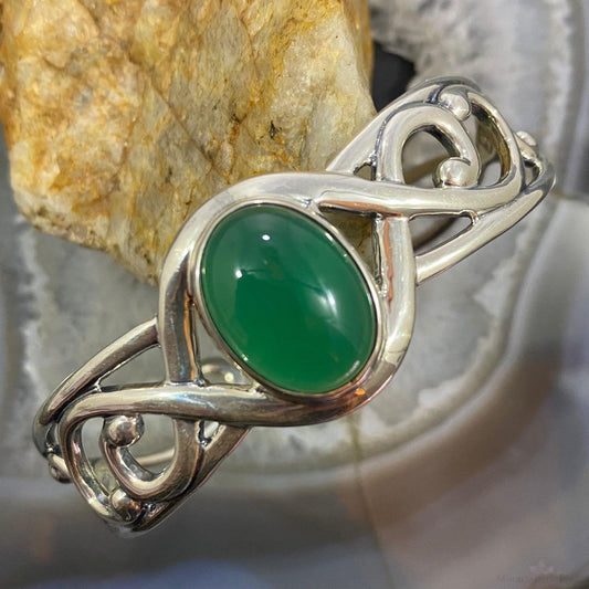 Carolyn Pollack Sterling Silver Paradise Green Chalcedony Bracelet For Women