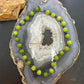 Sterling Silver 10mm Round Peridot & Amethyst 16" Necklace For Women