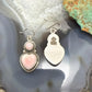 Sterling Silver Southwestern Style Heart Pink Conch Dangle Earrings For Women