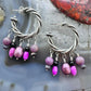 Carolyn Pollack Sterling Silver Multistone Bead Hoop Dangle Earrings For Women