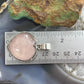 Sterling Silver Southwestern Style Rose Quartz Heart Pendant For Women
