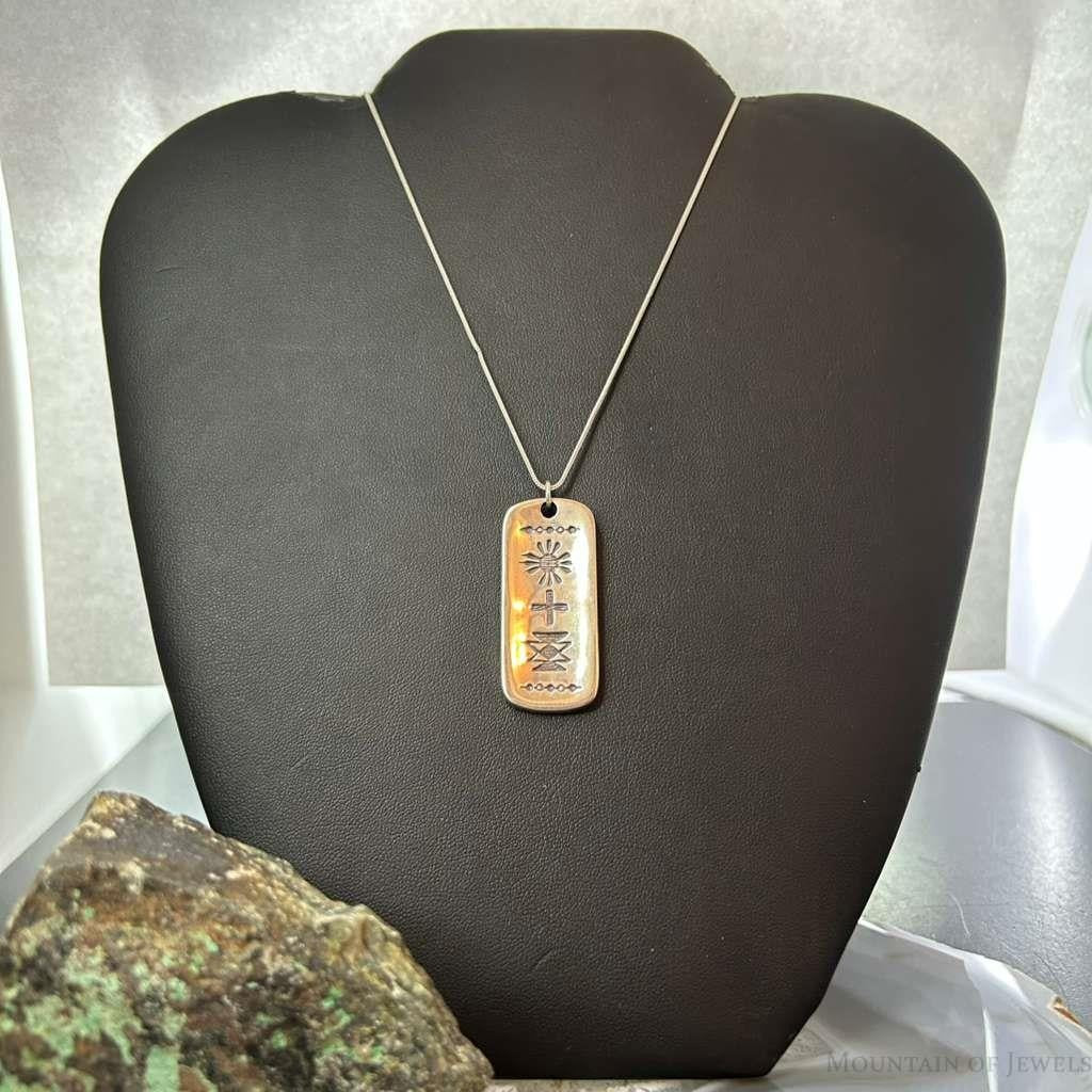 Carolyn Pollack Sterling Silver With Double Sided Symbol Unisex Pendant Necklace