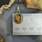 Sterling Silver Southwestern Style Oval Tiger's Eye Decorated Charm/Pendant For Women