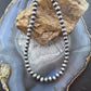 Sterling Silver Southwestern Style 6 mm Navajo Pearl Beads 18"-20" Necklace For Women
