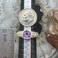 Carolyn Pollack Sterling Silver Rounded Amethyst Decorated Shank Ring For Women