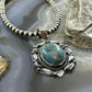 Sterling Silver Southwestern Style Oval Turquoise Decorated Pendant For Women