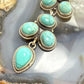 Sterling Silver Southwestern Style KingmanTurquoise Lariat Cluster 24.5" Necklace