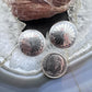 Native American Sterling Round Stamped Floral Concho Stud Earrings For Women