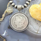 Genuine 90% Silver 1891 US Morgan Dollar Decorated Unisex Pendant