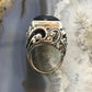 Carolyn Pollack Sterling Silver Rectangle Onyx Decorated Ring Size 6.25 and 8 For Women