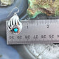 Native American Sterling Silver Bear Claw w/Turquoise Dangle Earrings For Women