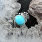 Carolyn Pollack Sterling Silver Oval Blue Turquoise Floral Ring Size 6 For Women