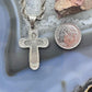 Vintage Sterling Silver Unisex Cross Pendant With 23" Rope Chain Necklace