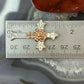 Sterling Silver Hammered Decorated Cross Pendant with Copper Rose For Women