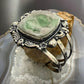 Sterling Silver Southwestern Style Square Variscite Decorated Bracelet For Women