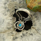 Carolyn Pollack Sterling Silver Teardrop Turquoise Decorated Ring For Women