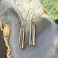 Lyle Wright Taos Pueblo Silver Grooved Rectangle Dangle Earrings For Women