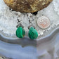 Carolyn Pollack Sterling Silver Faceted Pear Malachite Dangle Earrings For Women