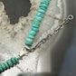 Sterling Silver Southwestern Style Turquoise Beads & Sterling Beads 18"-20" Necklace For Women