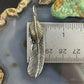 Sterling Silver Southwestern Style Feather & Leaf Unisex Pendant