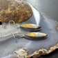 Sterling Silver Southwestern Style Marquise Yellow Jasper Dangle Earrings For Women