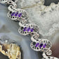 Carolyn Pollack Sterling Silver 18 Faceted Amethyst Foldover Link Bracelet For Women