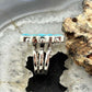 Sterling Silver Southwestern Style Mohave Turquoise Cluster Ring Size 7 For Women