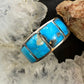 Native American Sterling Blue Ridge Turquoise Graduated Band Ring Size 7
