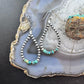 Sterling Silver Southwestern Style Navajo Pearl & Turquoise Bead Hoop Earrings For Women