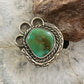 Native American Silver Green Turquoise Ring Size 7.5 For Women