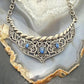 Carolyn Pollack Sterling Silver 3 Oval Labradorite 19" Swirl Decorated Necklace For Women