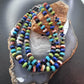Carolyn Pollack 3 Strand Multi Gemstone Beads 16"-20" Necklace For Women