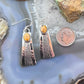 Michael Nez Sterling Silver Orange Spiny Oyster Mountain Ride Dangle Earrings For Women