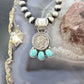 Genuine 1944 Silver 90% Silver Mercury Dime Coin Mohave Turquoise Unisex Sterling Silver Pendant