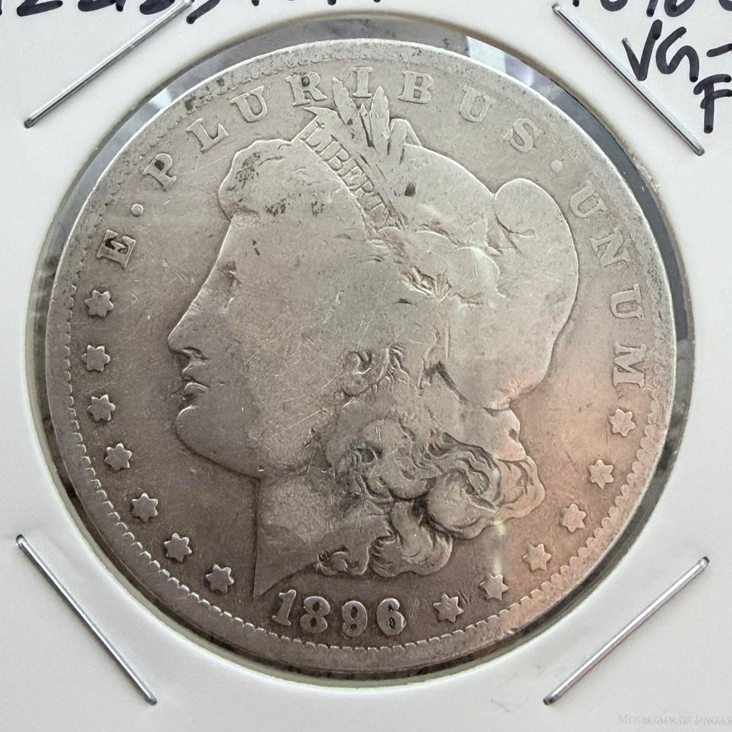 US 1896-O 90% Morgan Silver Dollar VG-F #122125-18GH