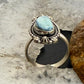 Sterling Silver Southwestern Style Golden Hill Turquoise Adjustable Ring For Women #2