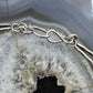 Vintage Silver Southwestern Style Large Oval Malachite Set In Double Wire Choker For Women