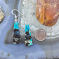 Sterling Silver Trapezoid Chrysocolla Slab Dangle Earrings For Women #211