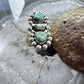 Sterling Silver Southwestern Style Turquoise & Wild Horse Adjustable Ring Size 8 For Women