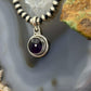 Sterling Silver Southwestern Style Round Amethyst Decorated Charm/Pendant For Women