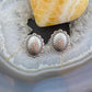 Native American Sterling Silver Oval Stamped Concho Stud Earrings For Women